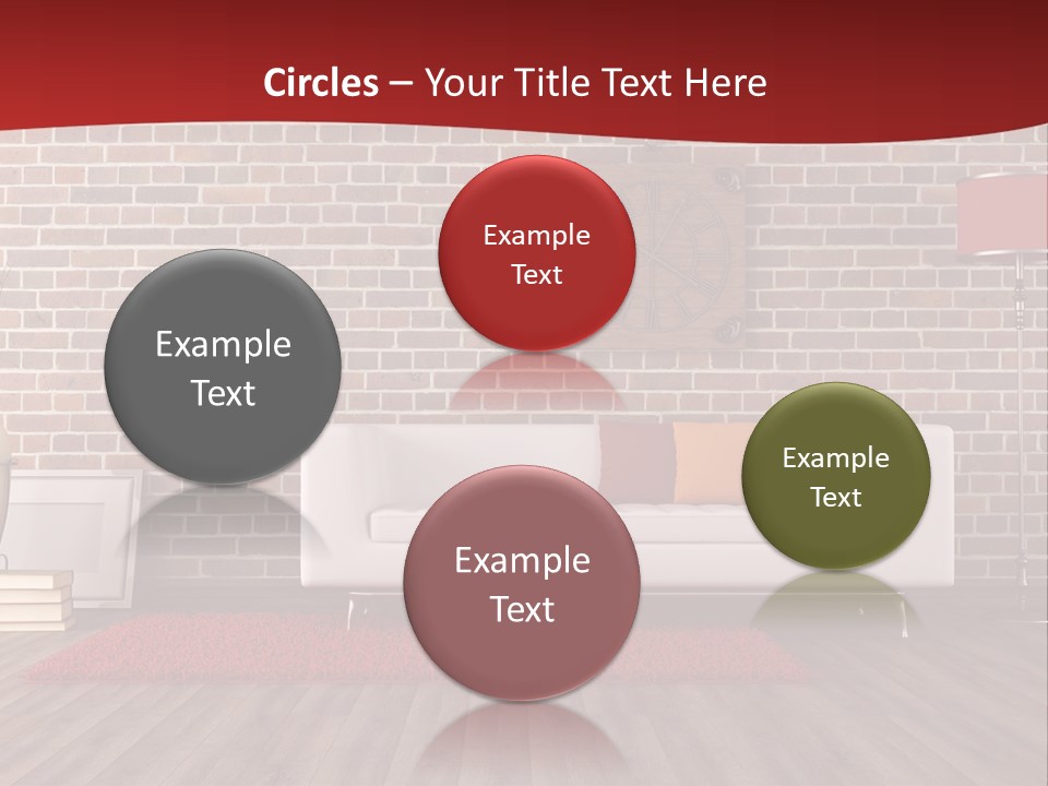 Room Wooden Clock PowerPoint Template