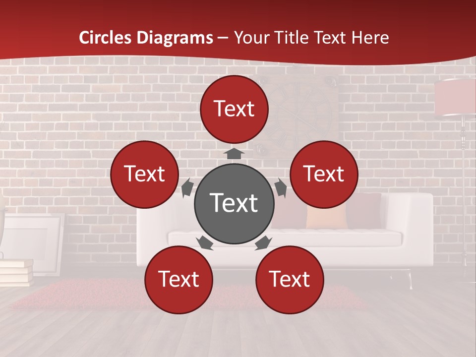 Room Wooden Clock PowerPoint Template