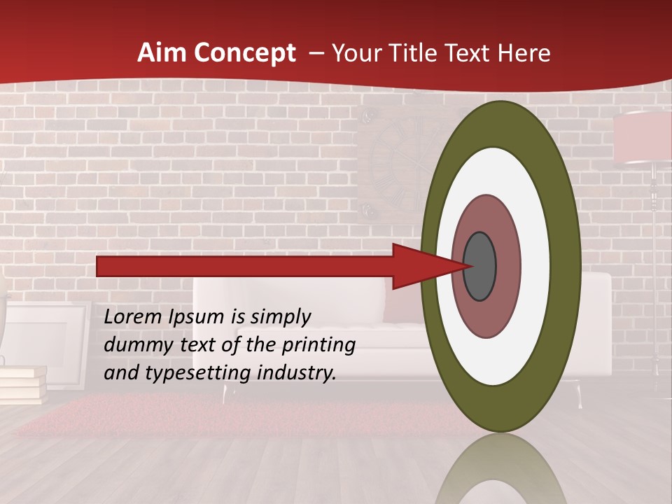 Room Wooden Clock PowerPoint Template