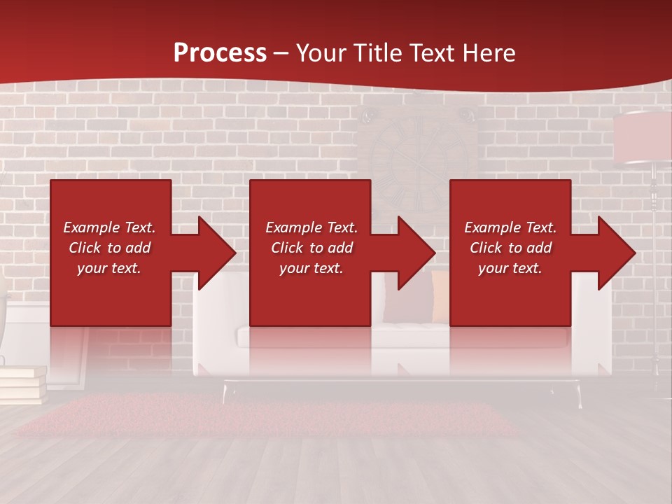 Room Wooden Clock PowerPoint Template