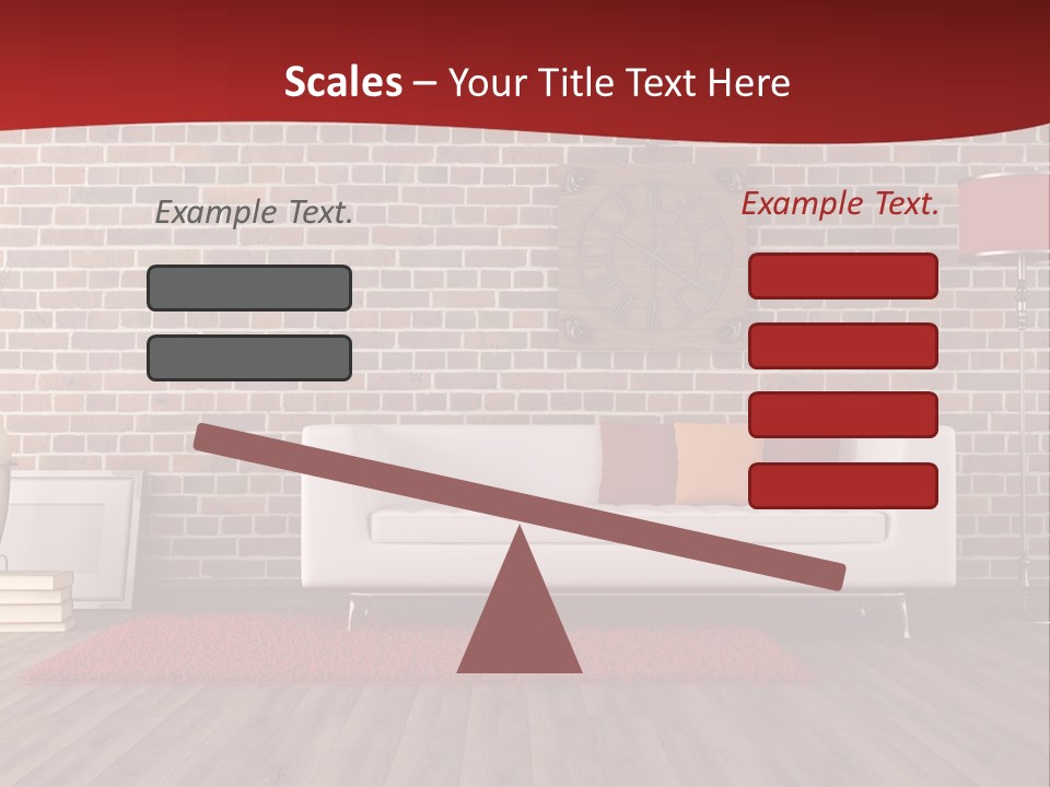 Room Wooden Clock PowerPoint Template