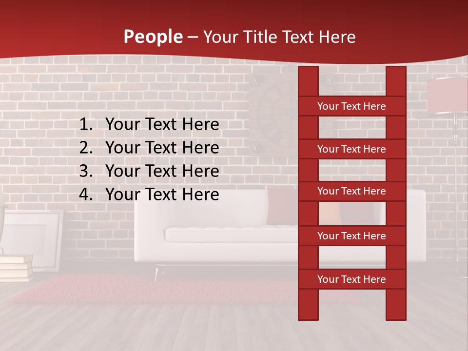 Room Wooden Clock PowerPoint Template