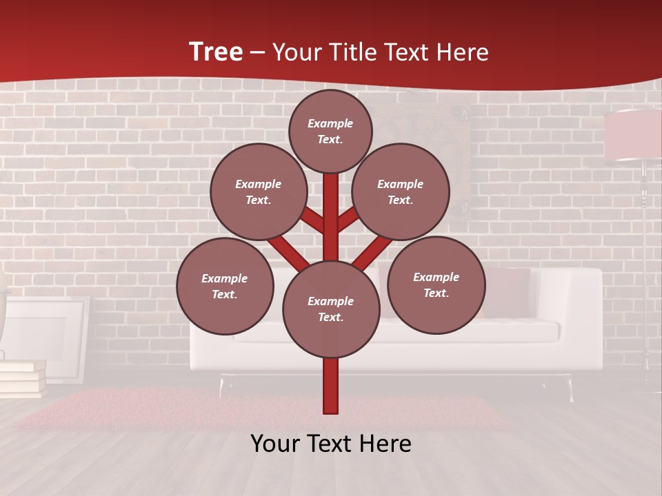 Room Wooden Clock PowerPoint Template