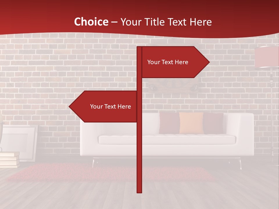 Room Wooden Clock PowerPoint Template