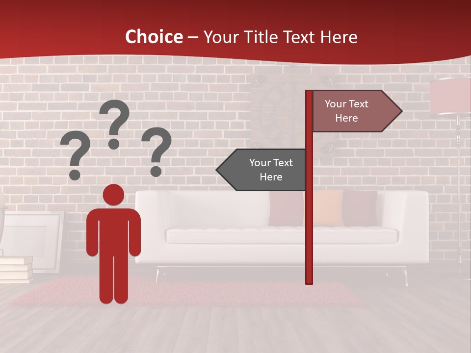 Room Wooden Clock PowerPoint Template