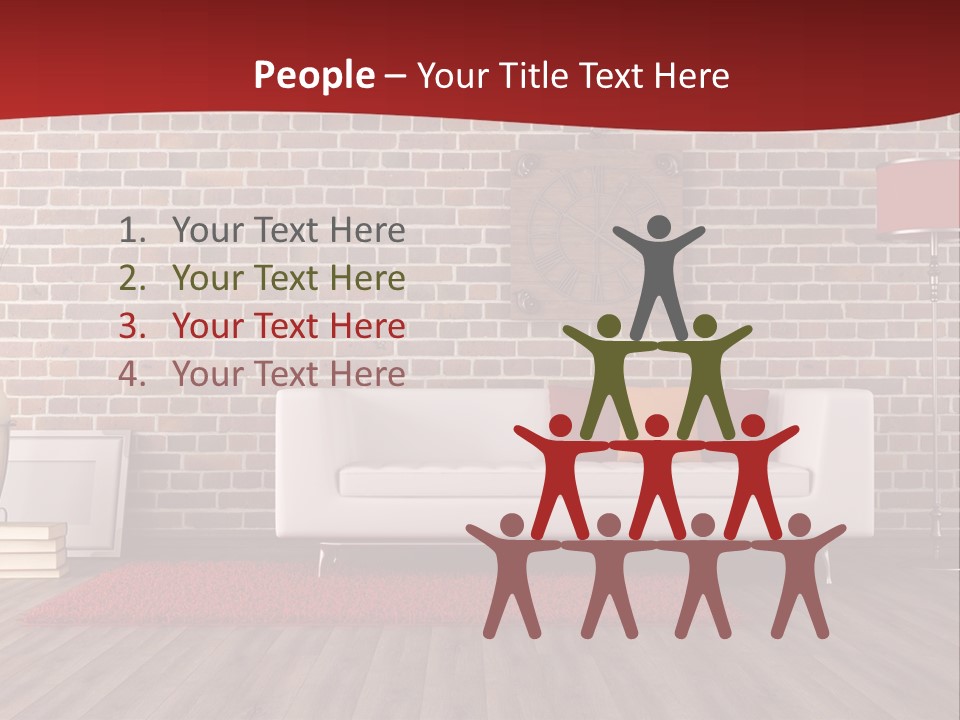 Room Wooden Clock PowerPoint Template