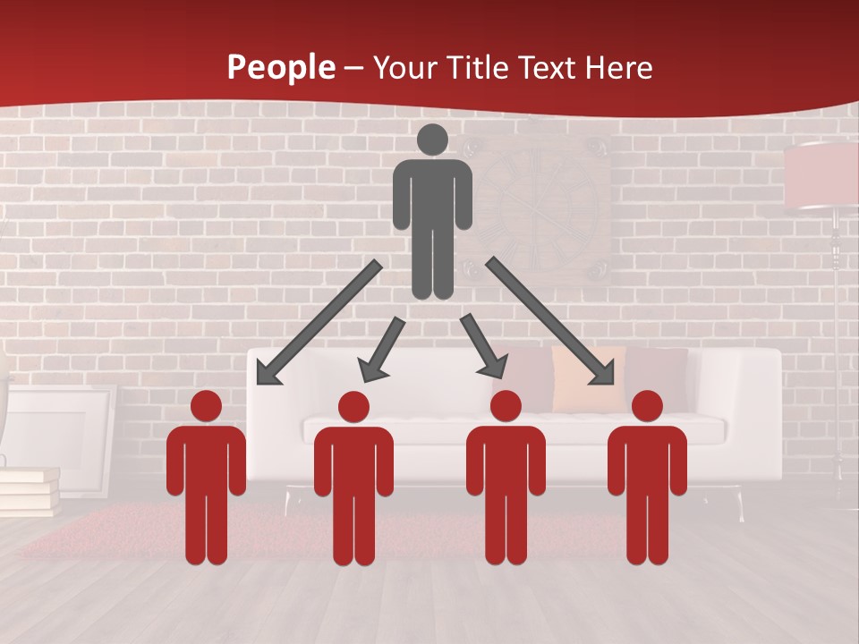 Room Wooden Clock PowerPoint Template