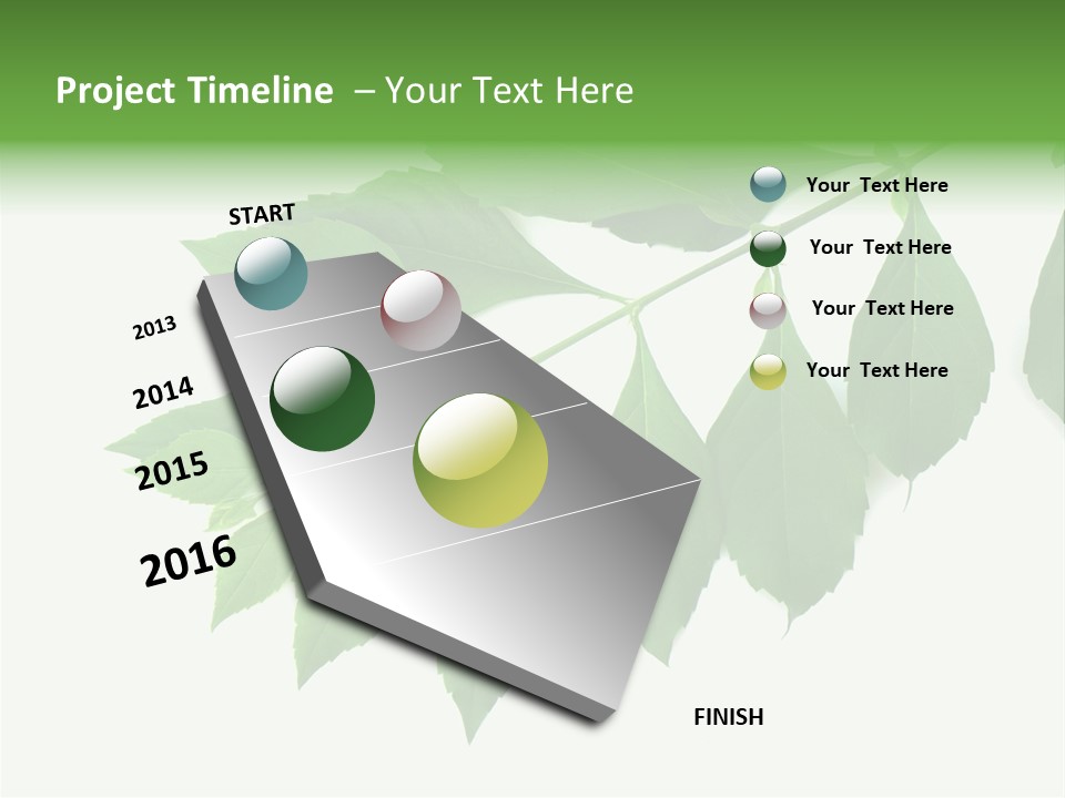 Blue Spring Flower PowerPoint Template