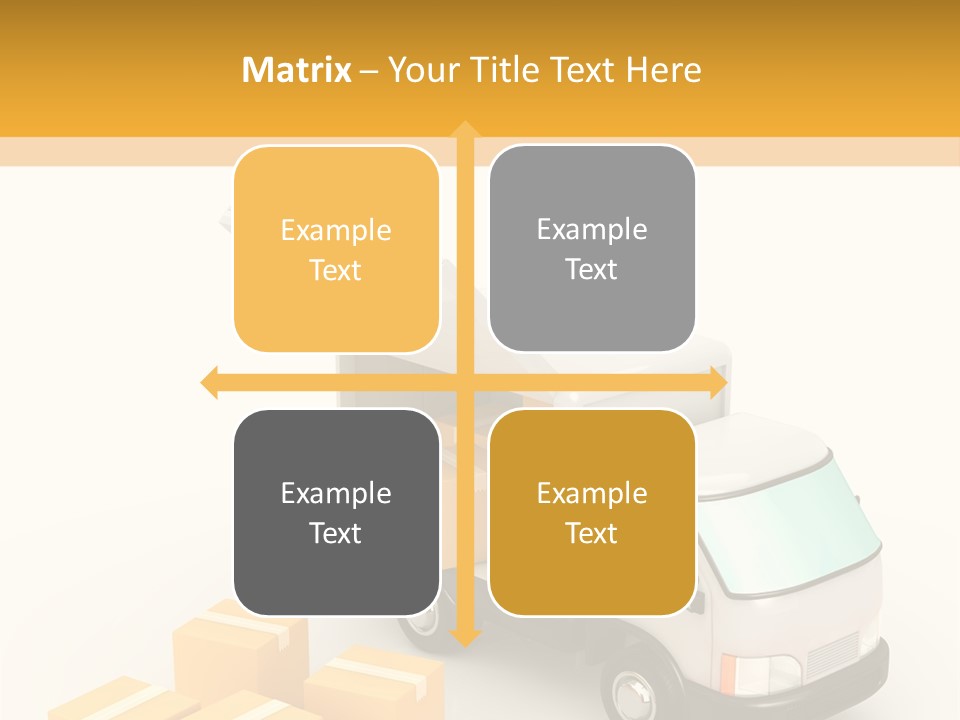 A Truck And Cardboard Box PowerPoint Template