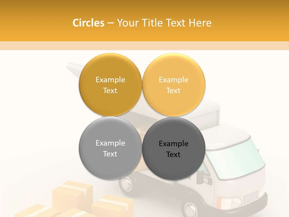 A Truck And Cardboard Box PowerPoint Template