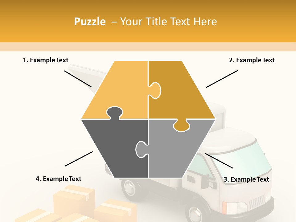A Truck And Cardboard Box PowerPoint Template