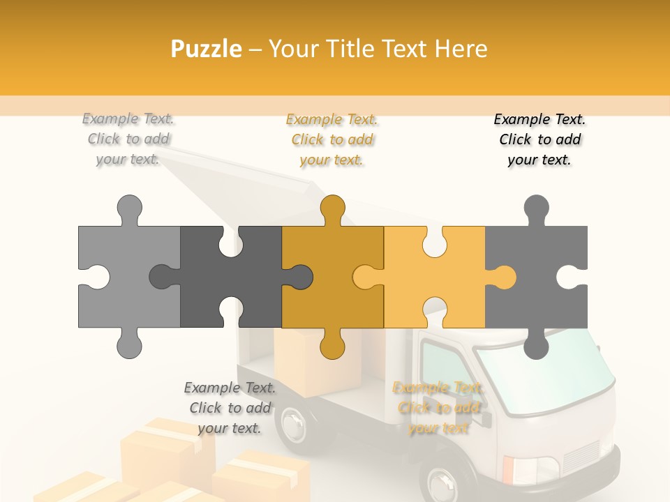 A Truck And Cardboard Box PowerPoint Template