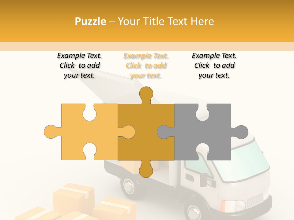 A Truck And Cardboard Box PowerPoint Template