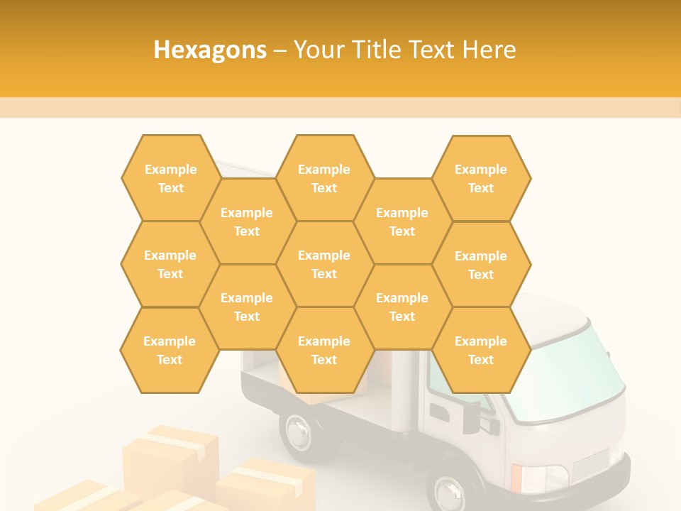A Truck And Cardboard Box PowerPoint Template