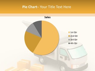 A Truck And Cardboard Box PowerPoint Template
