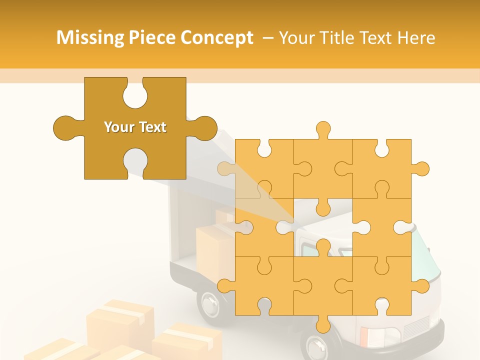 A Truck And Cardboard Box PowerPoint Template