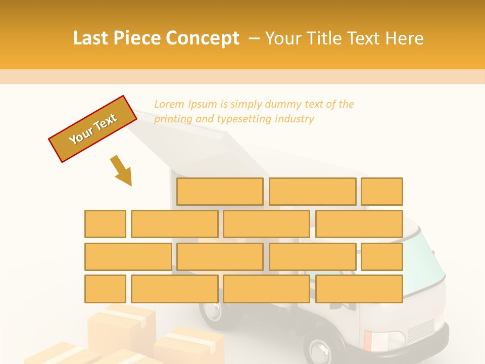 A Truck And Cardboard Box PowerPoint Template