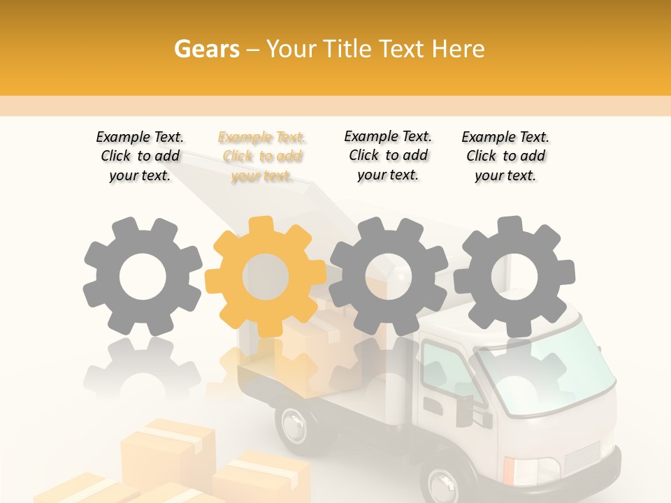 A Truck And Cardboard Box PowerPoint Template