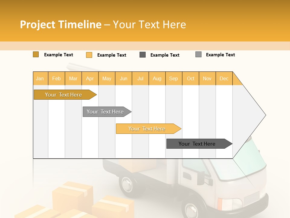 A Truck And Cardboard Box PowerPoint Template