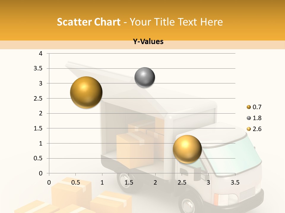 A Truck And Cardboard Box PowerPoint Template