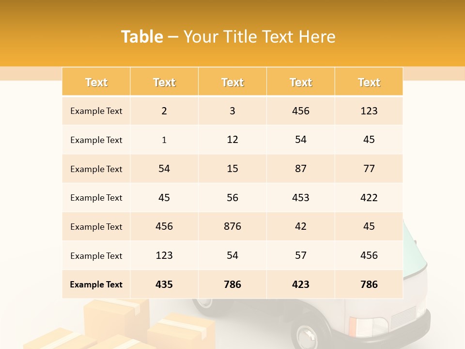 A Truck And Cardboard Box PowerPoint Template