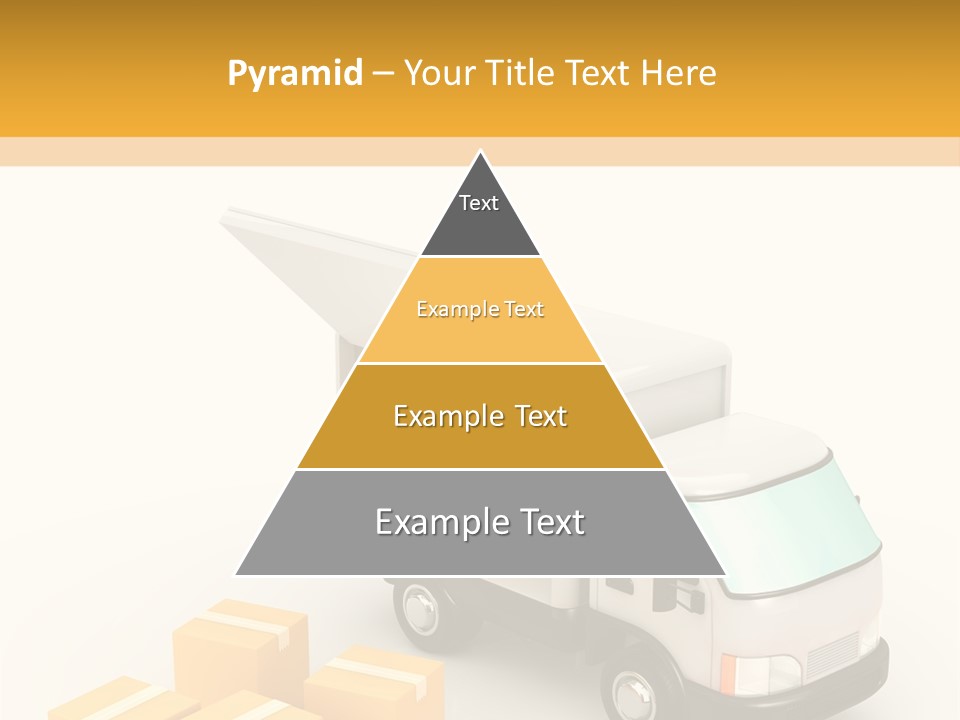 A Truck And Cardboard Box PowerPoint Template