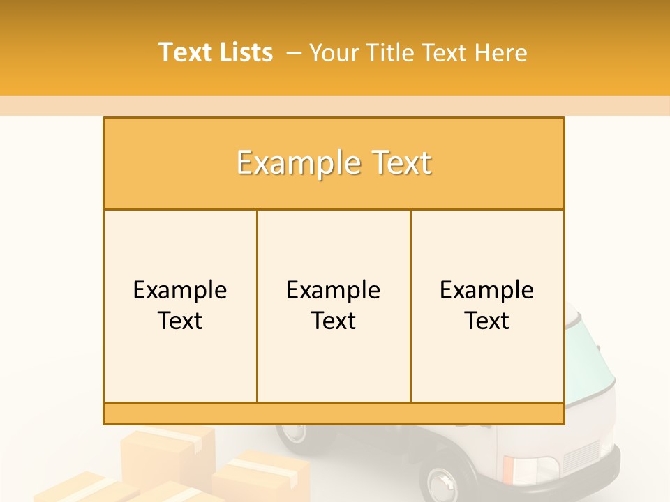 A Truck And Cardboard Box PowerPoint Template