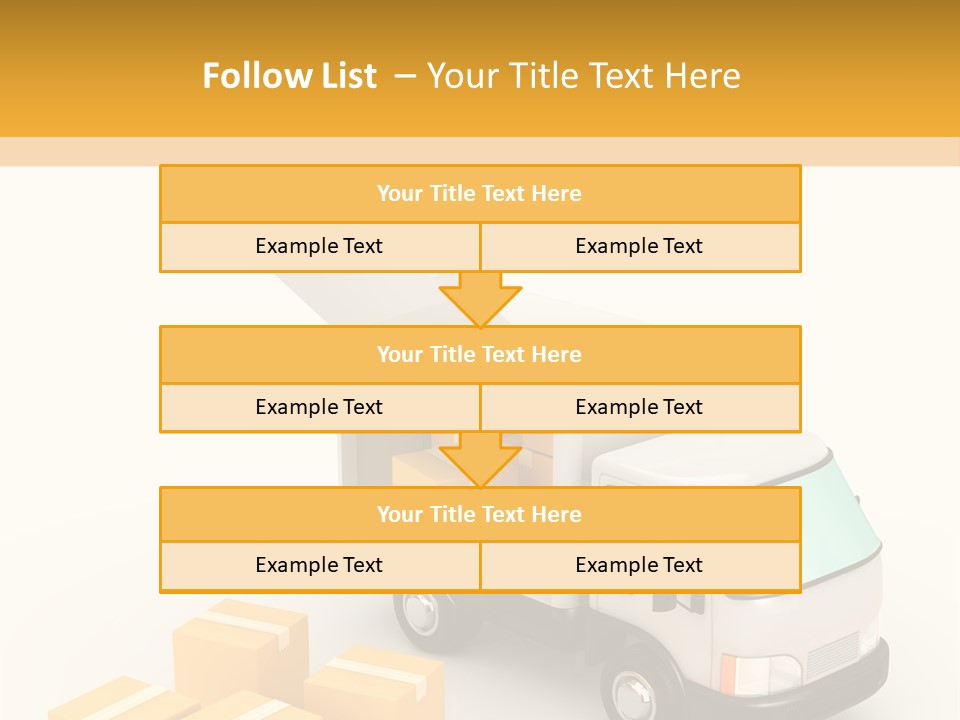 A Truck And Cardboard Box PowerPoint Template
