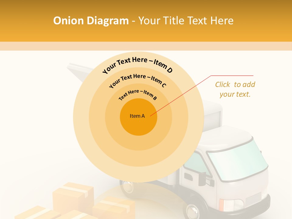 A Truck And Cardboard Box PowerPoint Template