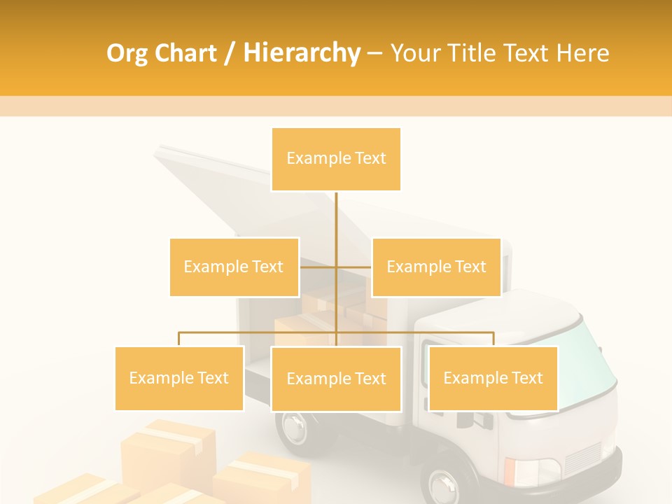 A Truck And Cardboard Box PowerPoint Template