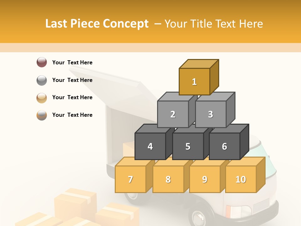 A Truck And Cardboard Box PowerPoint Template