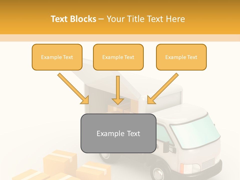 A Truck And Cardboard Box PowerPoint Template