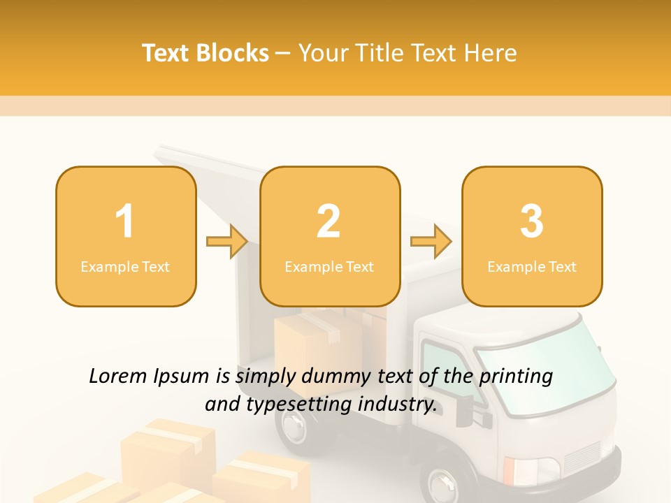 A Truck And Cardboard Box PowerPoint Template