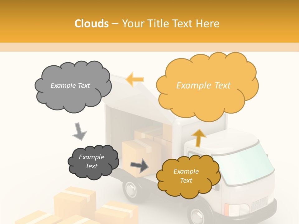 A Truck And Cardboard Box PowerPoint Template