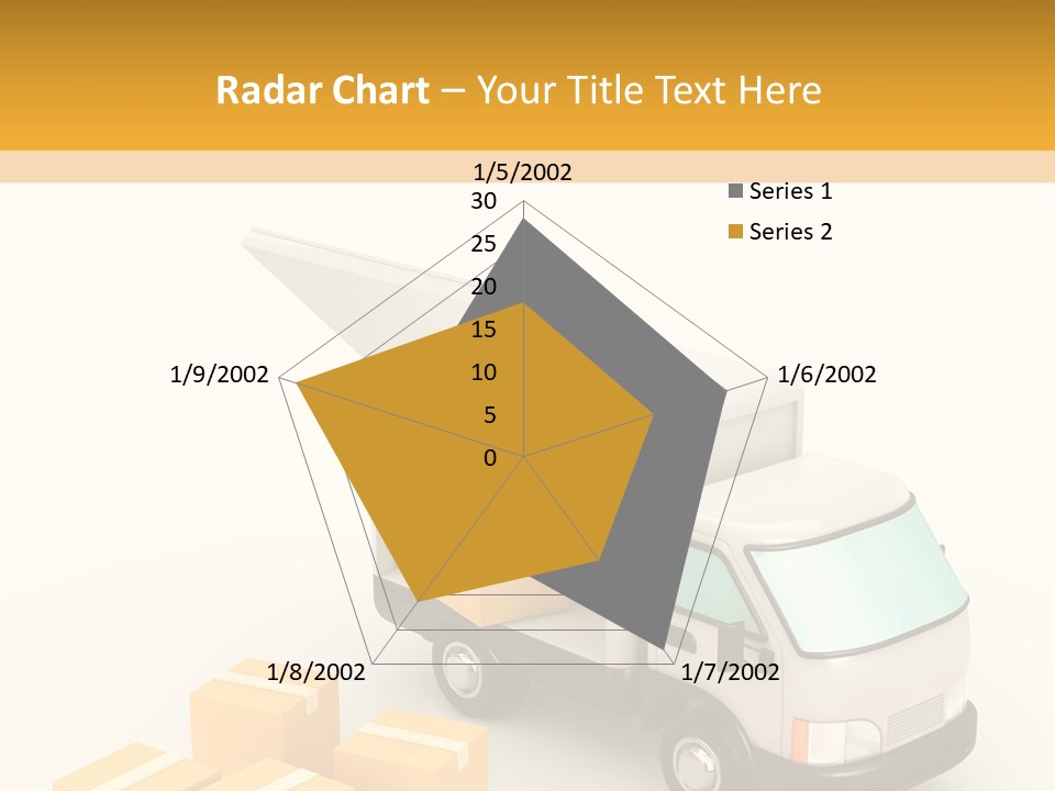 A Truck And Cardboard Box PowerPoint Template