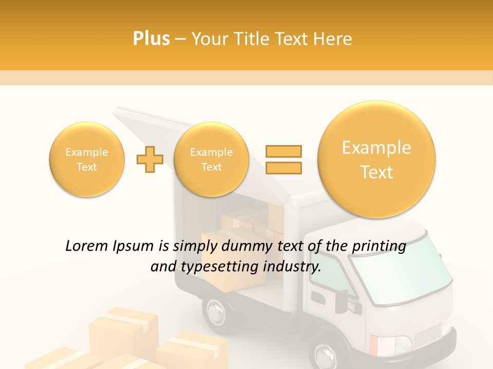A Truck And Cardboard Box PowerPoint Template
