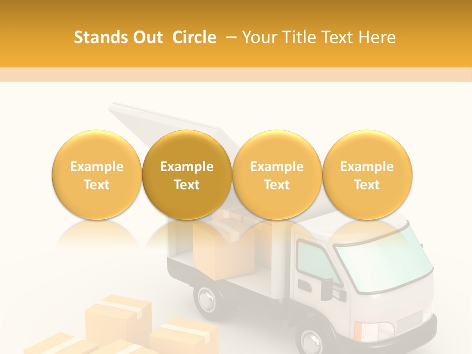 A Truck And Cardboard Box PowerPoint Template