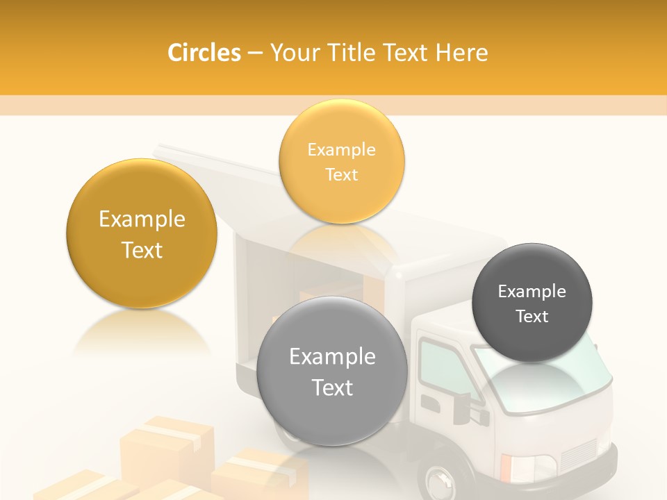 A Truck And Cardboard Box PowerPoint Template