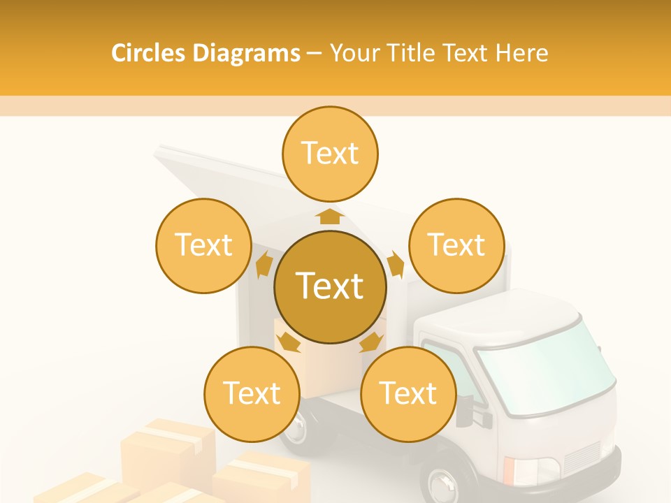 A Truck And Cardboard Box PowerPoint Template