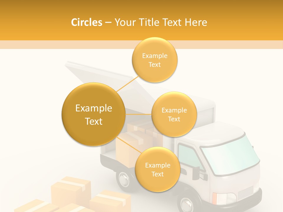 A Truck And Cardboard Box PowerPoint Template