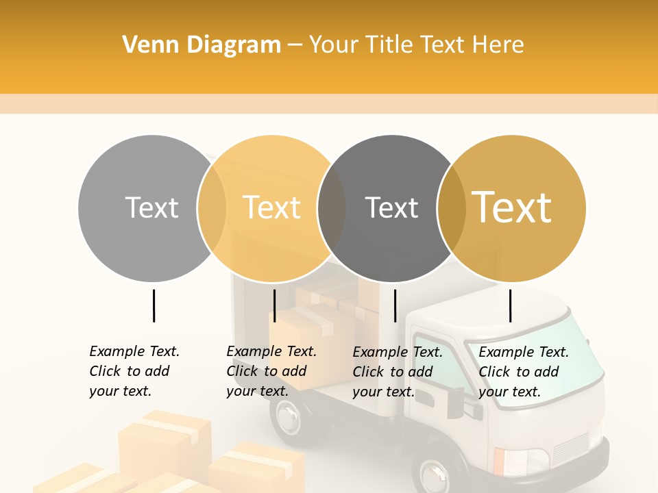 A Truck And Cardboard Box PowerPoint Template