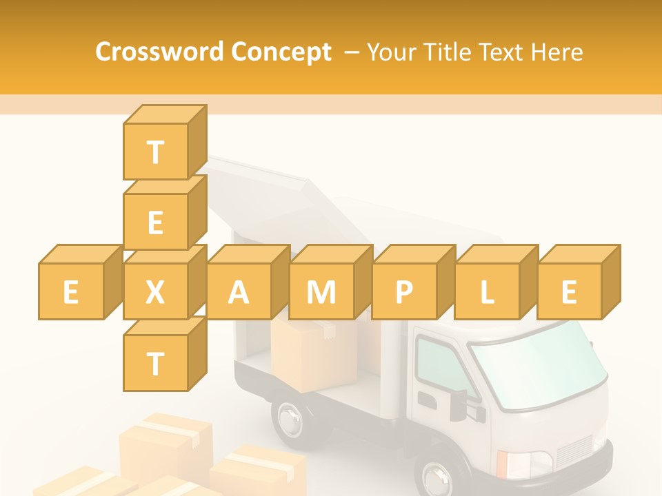 A Truck And Cardboard Box PowerPoint Template