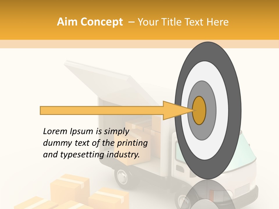 A Truck And Cardboard Box PowerPoint Template