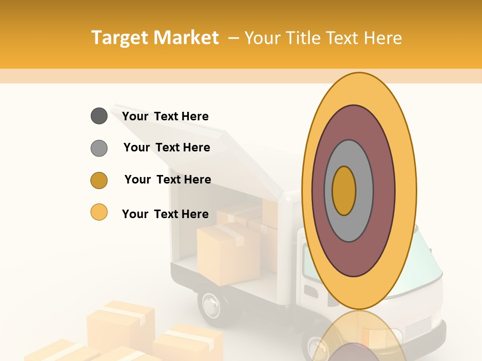 A Truck And Cardboard Box PowerPoint Template