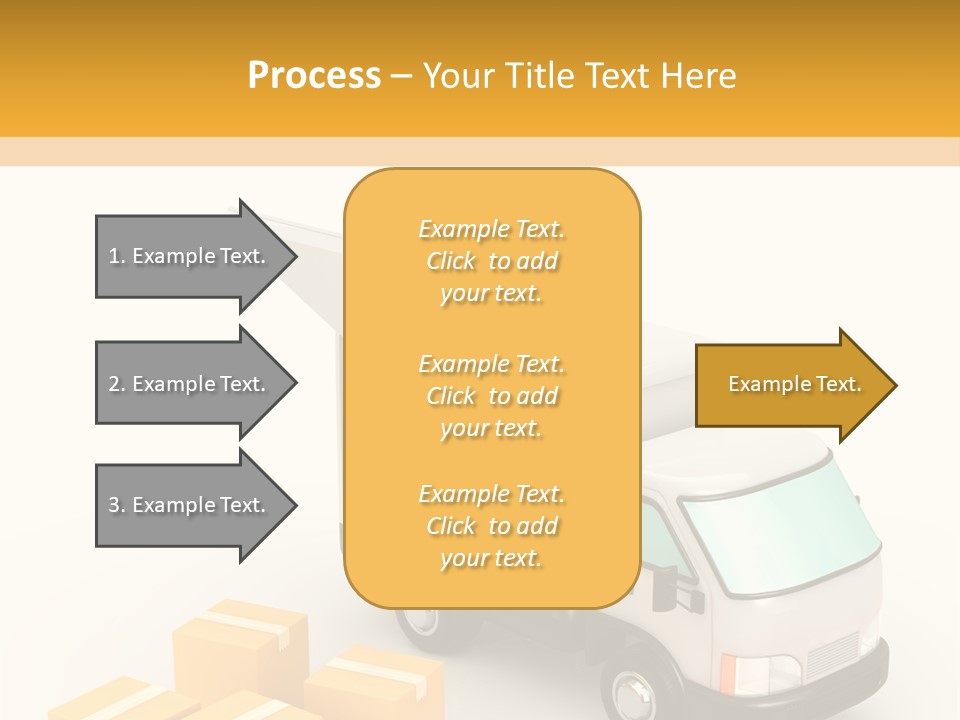 A Truck And Cardboard Box PowerPoint Template