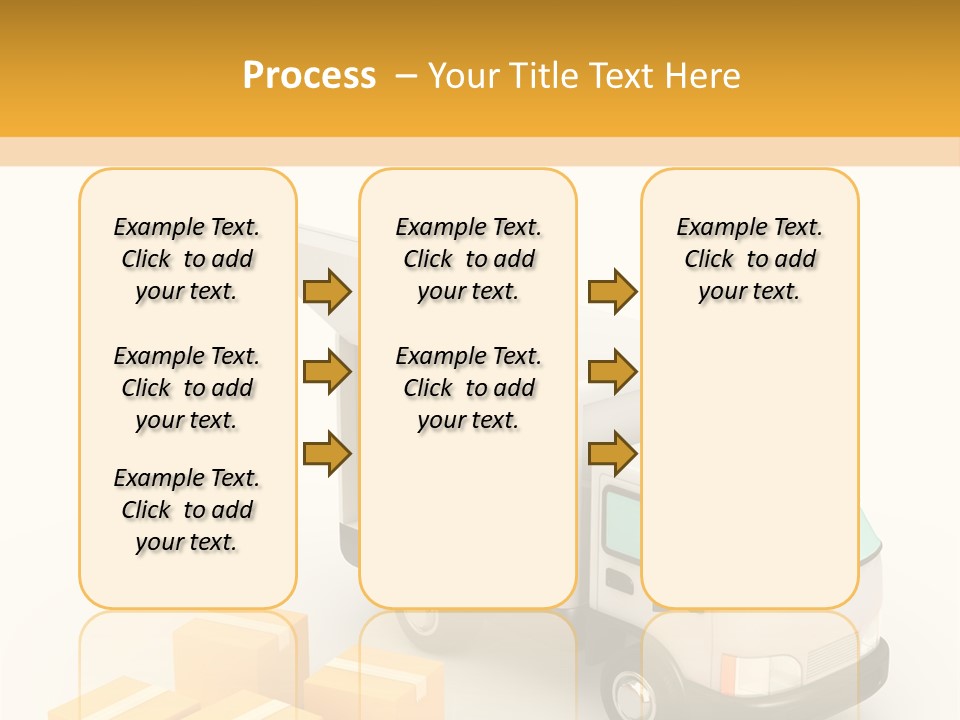 A Truck And Cardboard Box PowerPoint Template