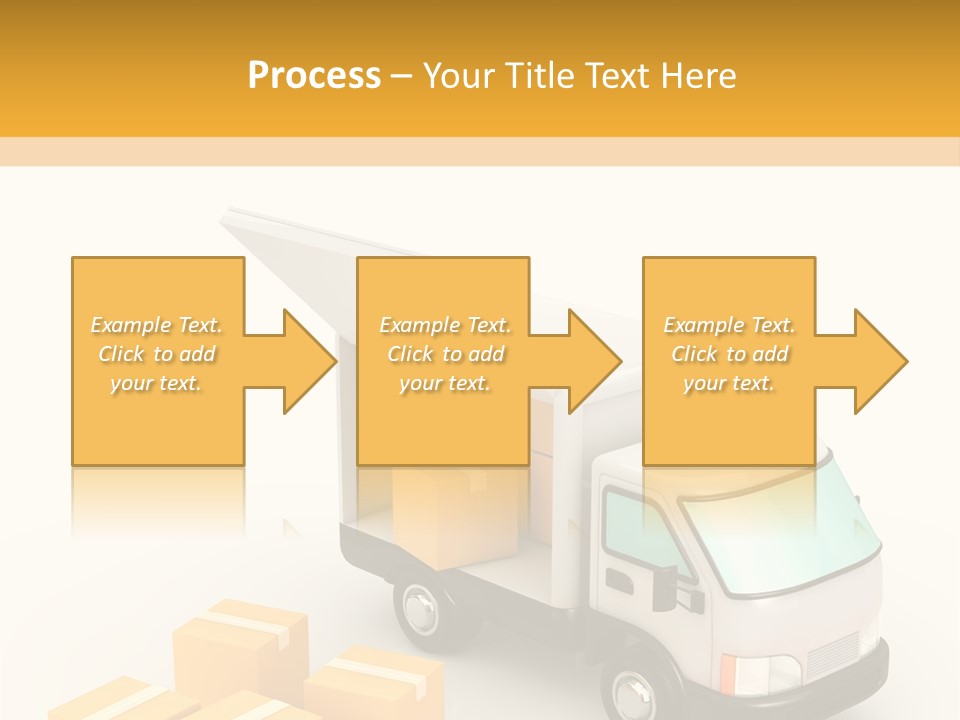 A Truck And Cardboard Box PowerPoint Template