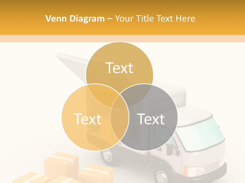 A Truck And Cardboard Box PowerPoint Template