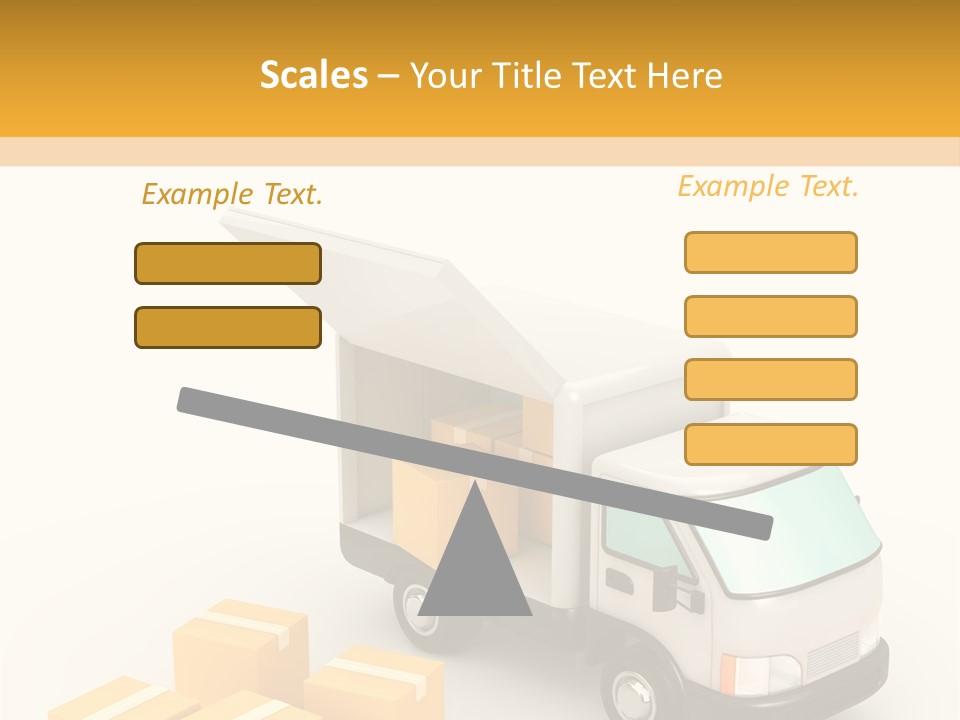 A Truck And Cardboard Box PowerPoint Template