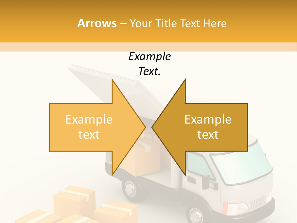 A Truck And Cardboard Box PowerPoint Template
